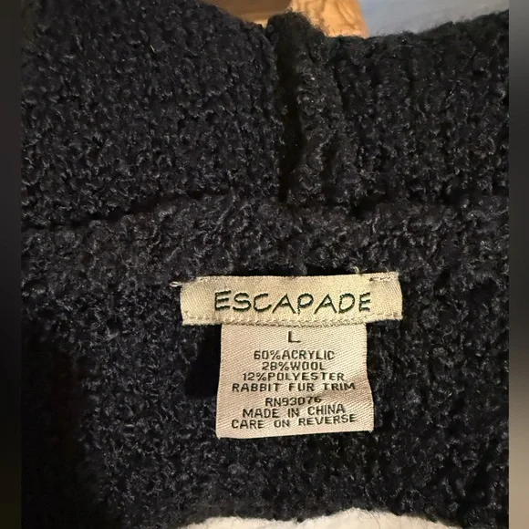 Vintage Rabbit Fur Trim Knit Jacket - Picture 8 of 8